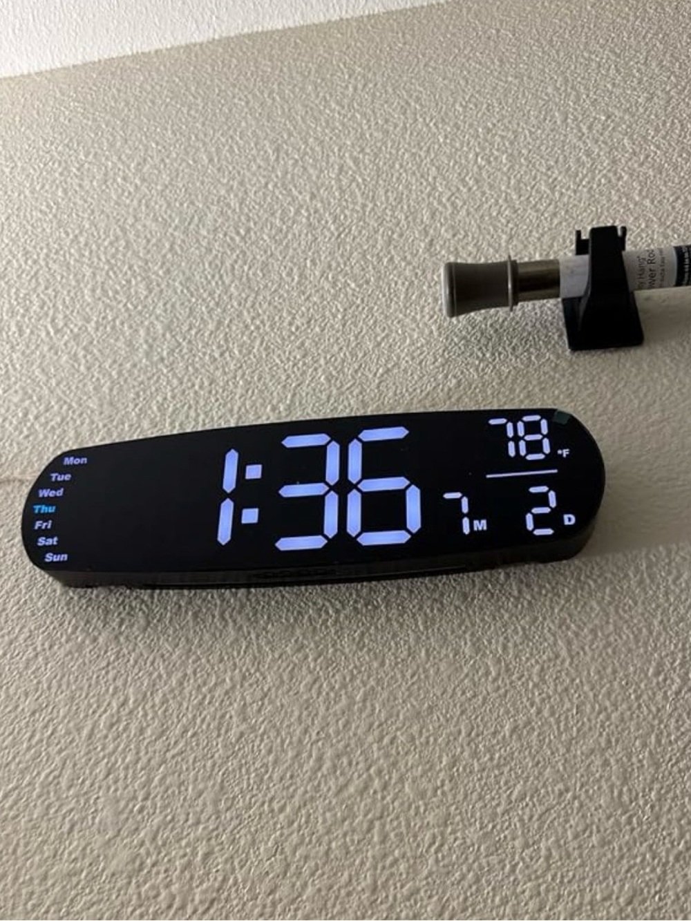 Large LED Digital Wall Clock - Multi-Color Display - Picture 9 of 12